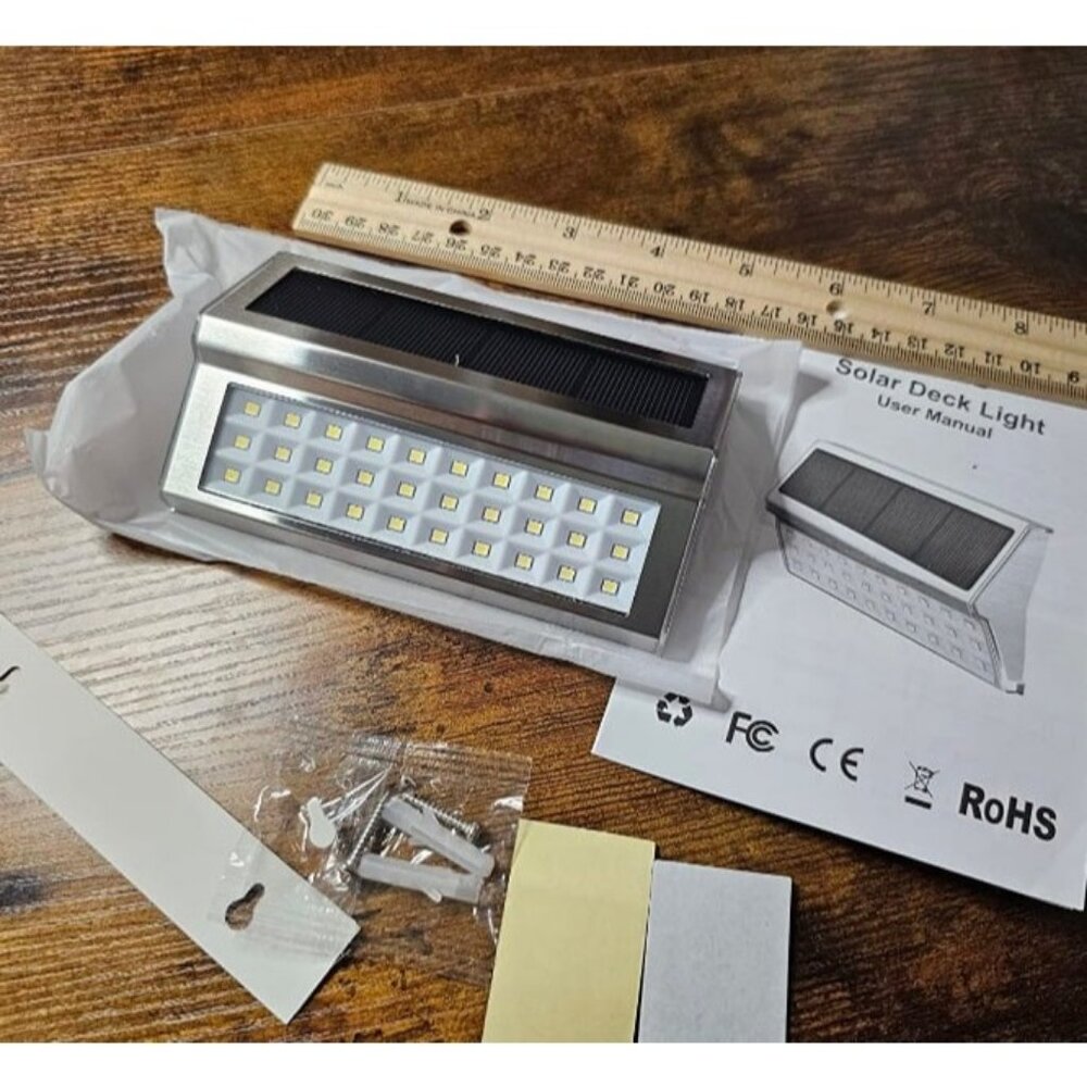 Solar Outdoor Deck Lights: 10Pack 30LED Fence Solar Step Outside Lights
